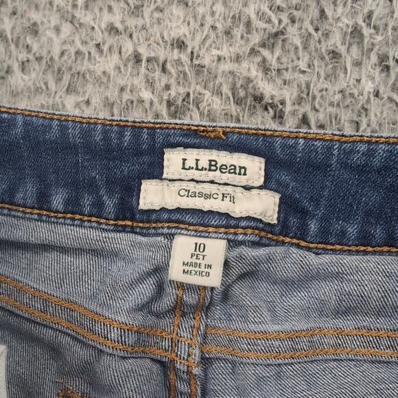 LL Bean Jeans Women 10 Blue Classic Fit Straight Leg Mom Normcore Casual Denim - Picture 4 of 10
